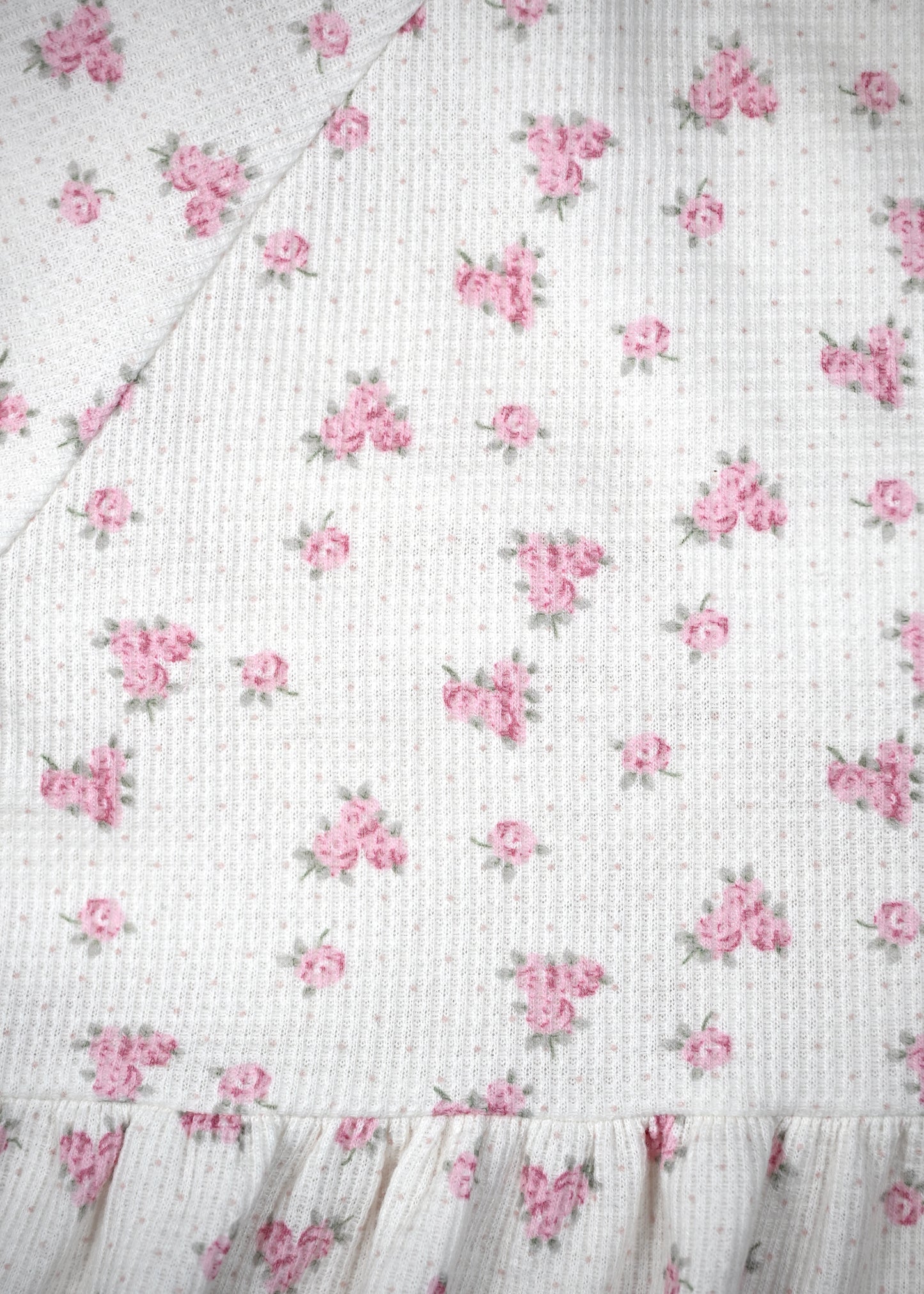 【8月初旬発送】flower waffle ribbon tunic