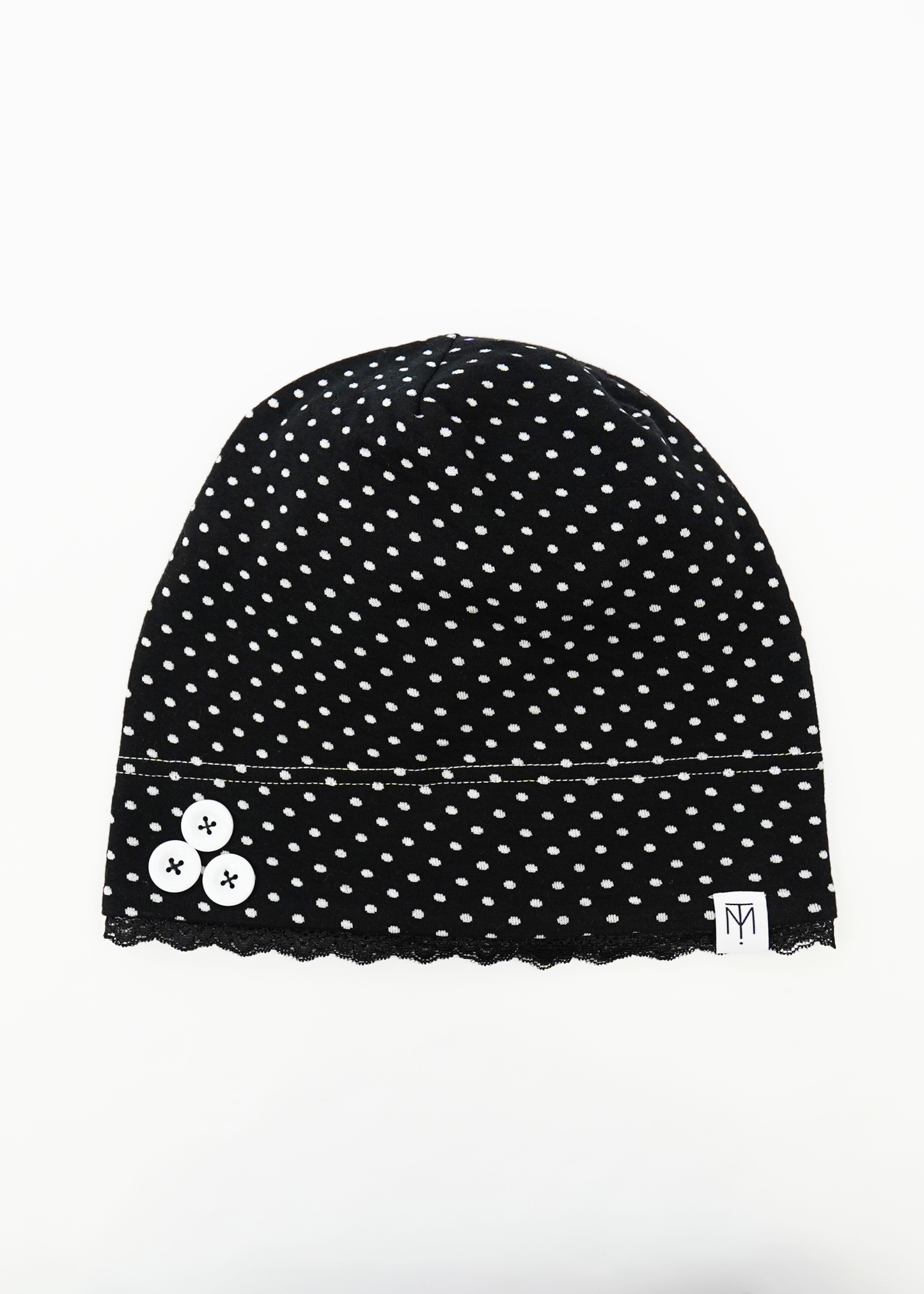 dot button beanie