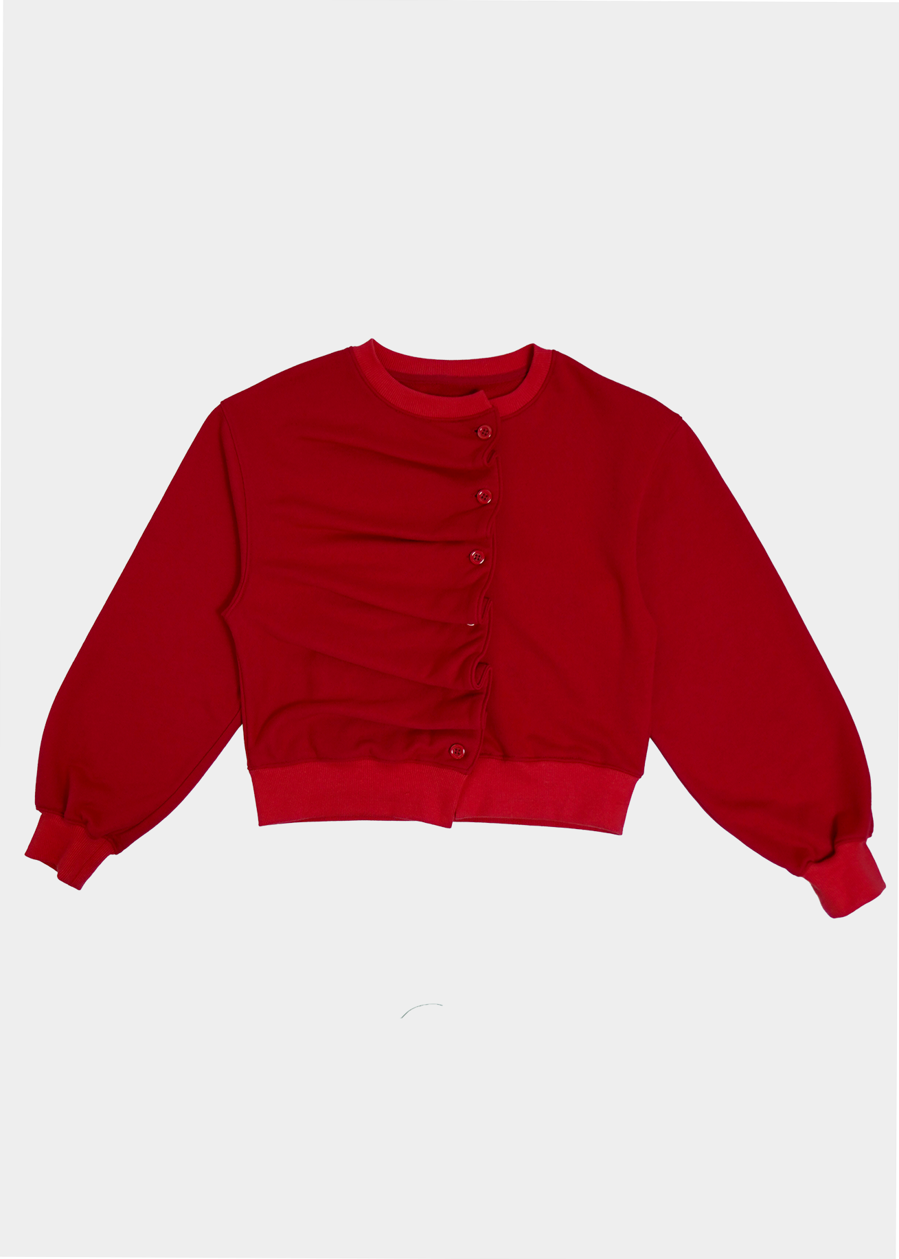 【10月上旬発送】button up sweatshirt 2025-RED