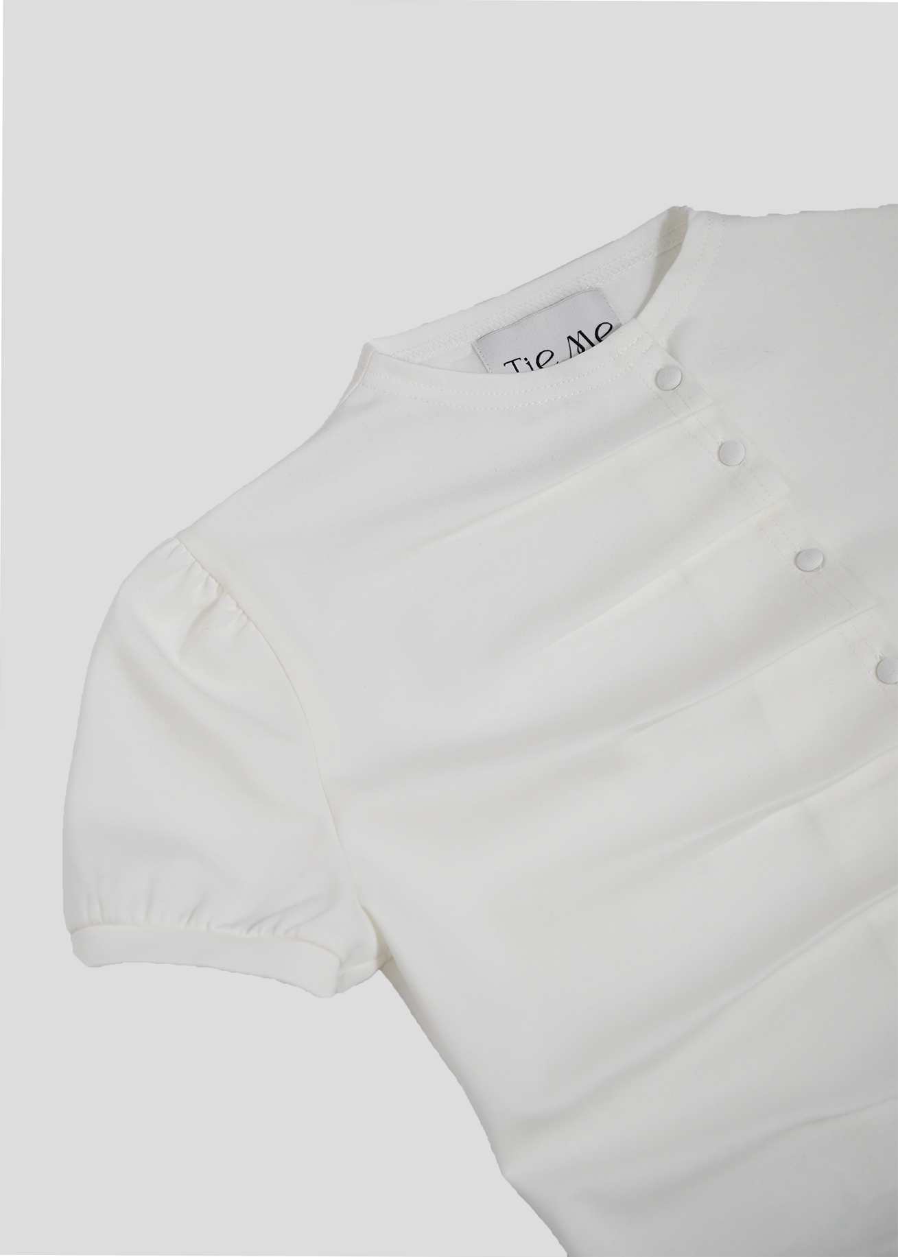 完売品 Tie.Me button up T-shirt White M 再入荷】button up T-shirt – Tie.Me