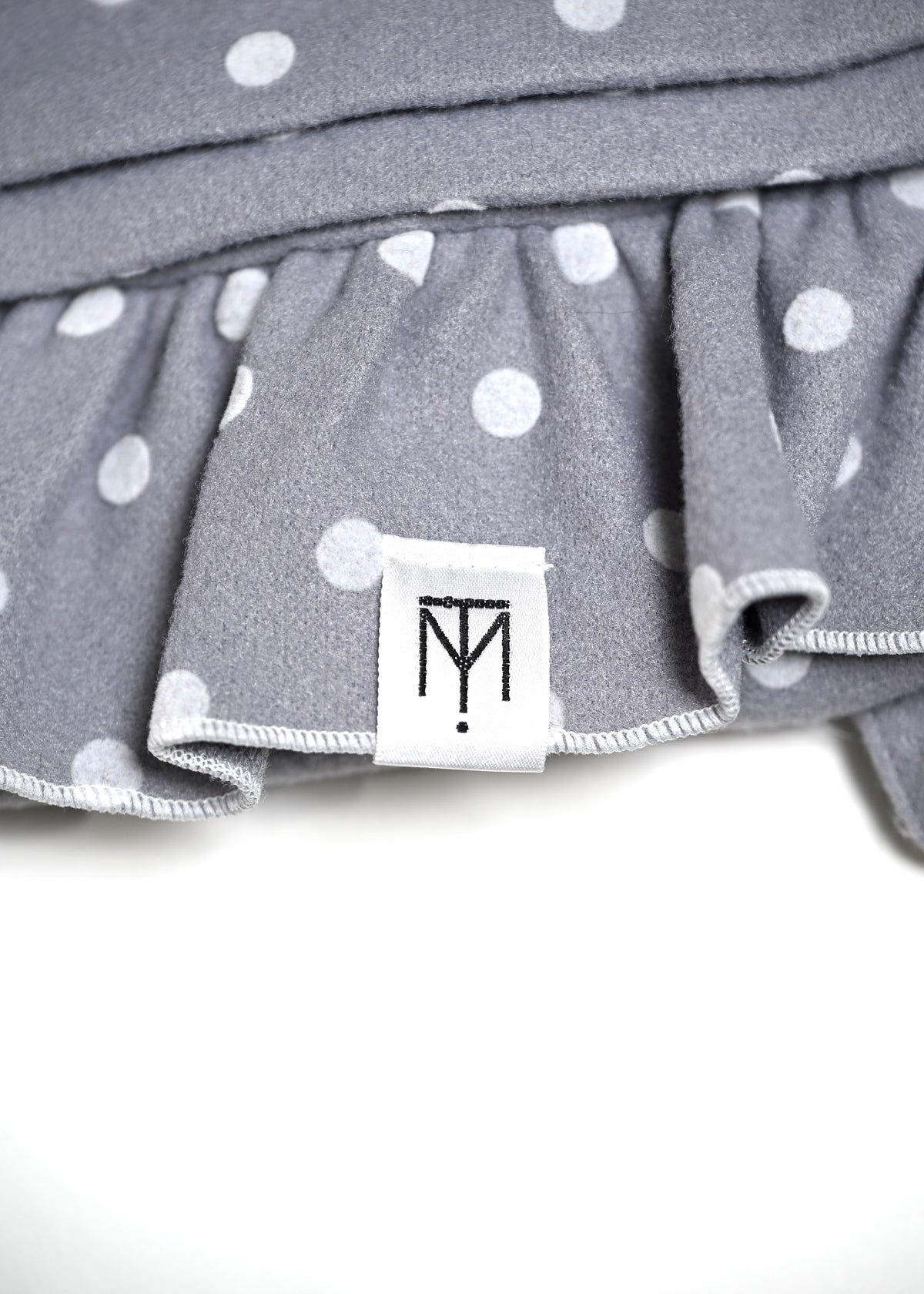 velvet dot woolly frill knapsack
