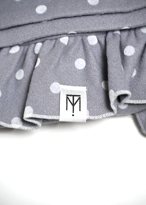velvet dot woolly frill knapsack