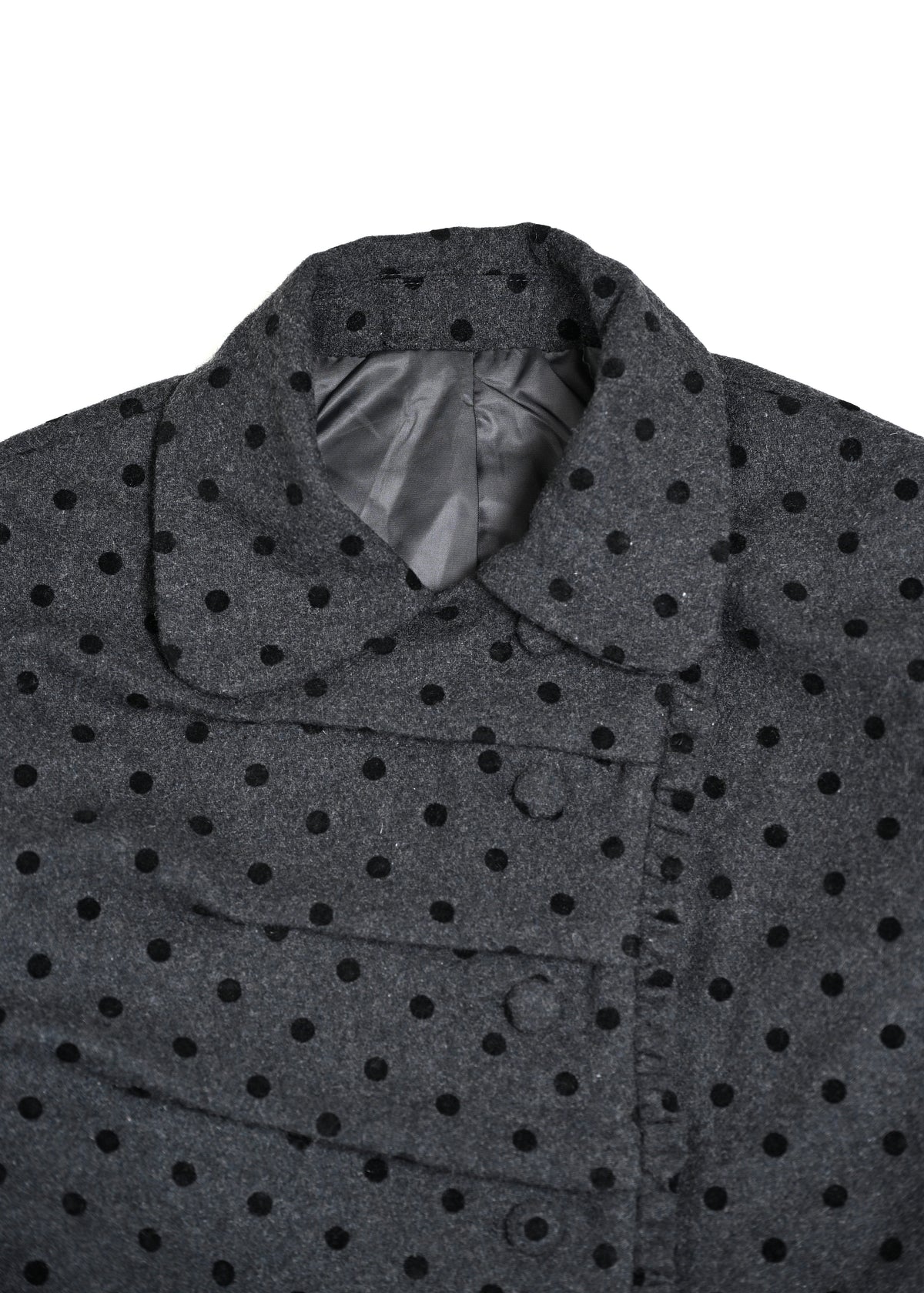 button up wool dot jacket