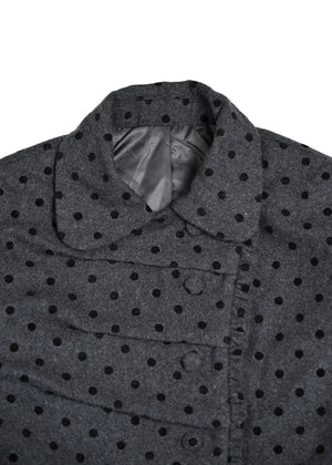 button up wool dot jacket