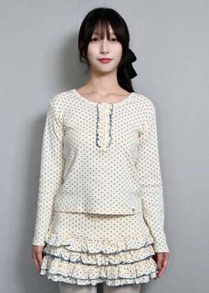 【8月下旬発送】lucky button star long-Tee