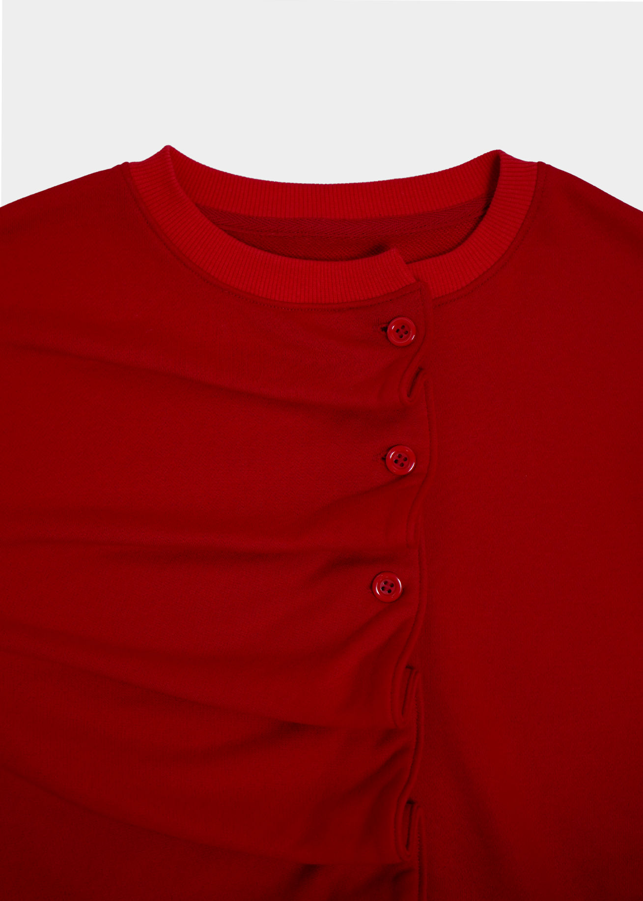 【10月上旬発送】button up sweatshirt 2025-RED