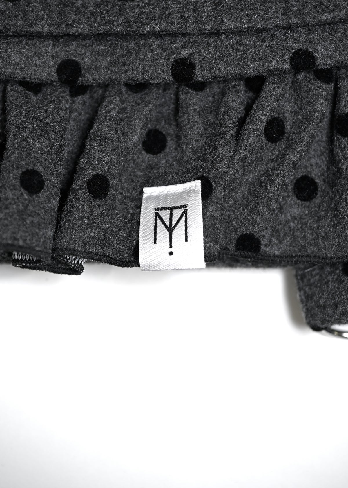 velvet dot woolly frill knapsack