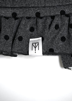 velvet dot woolly frill knapsack