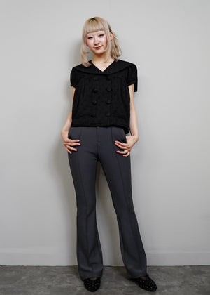 cotton dot stitch sailor blouse
