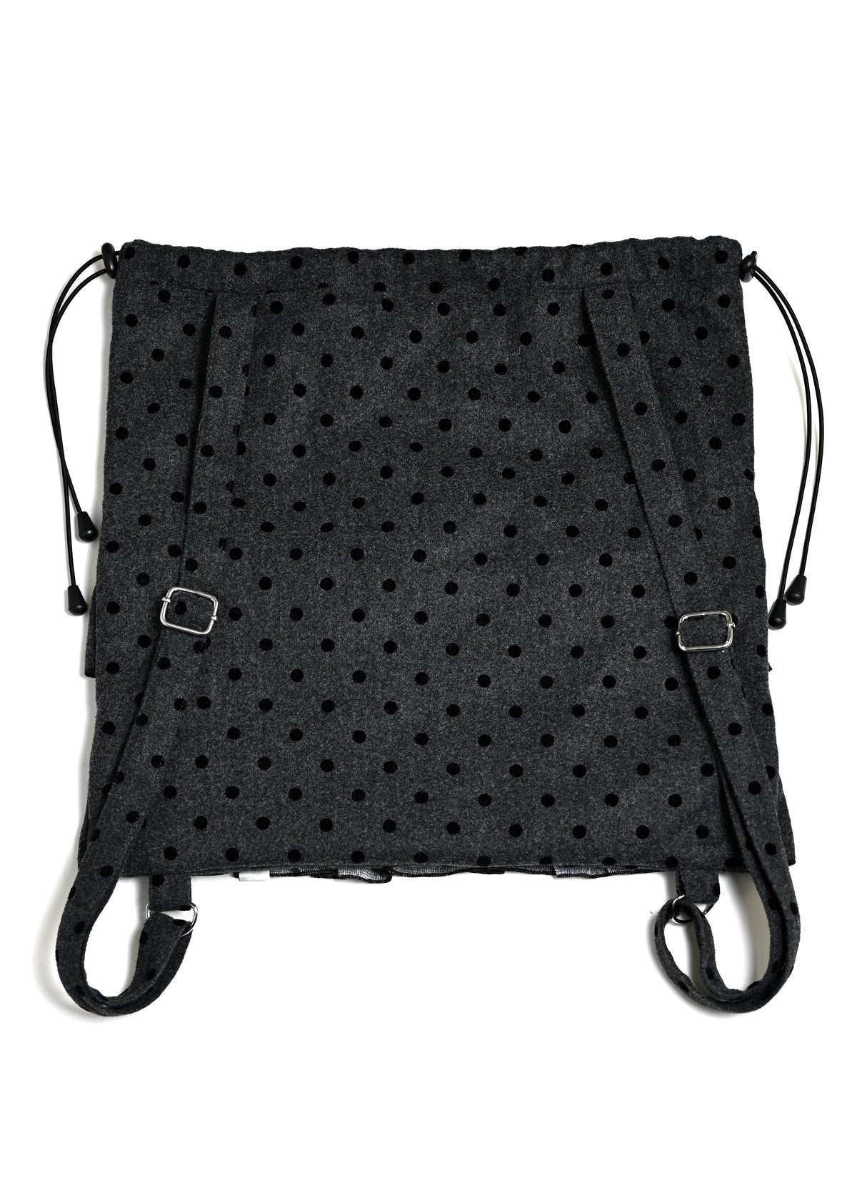 velvet dot woolly frill knapsack