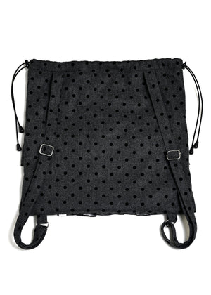velvet dot woolly frill knapsack