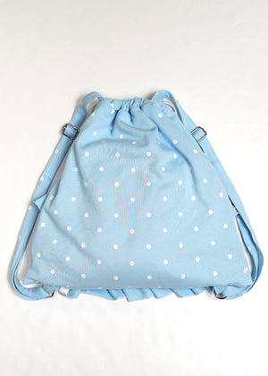 dot frill knapsack-pink&blue