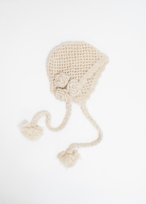 handmade rose beanie