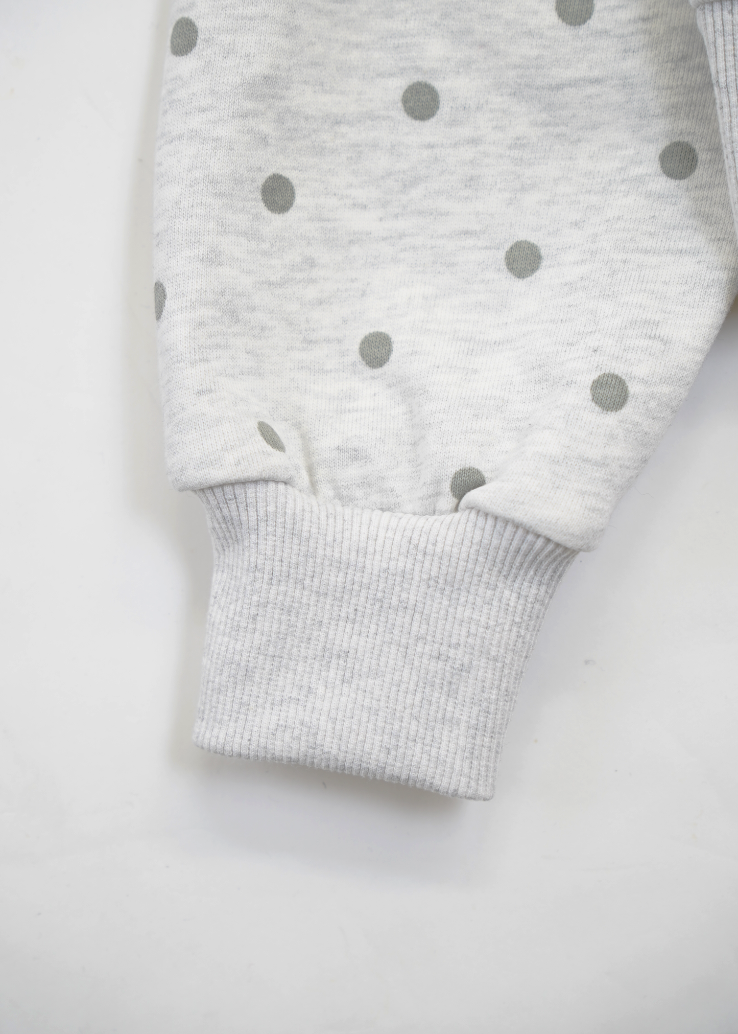 dot frill cotton zip hoodie