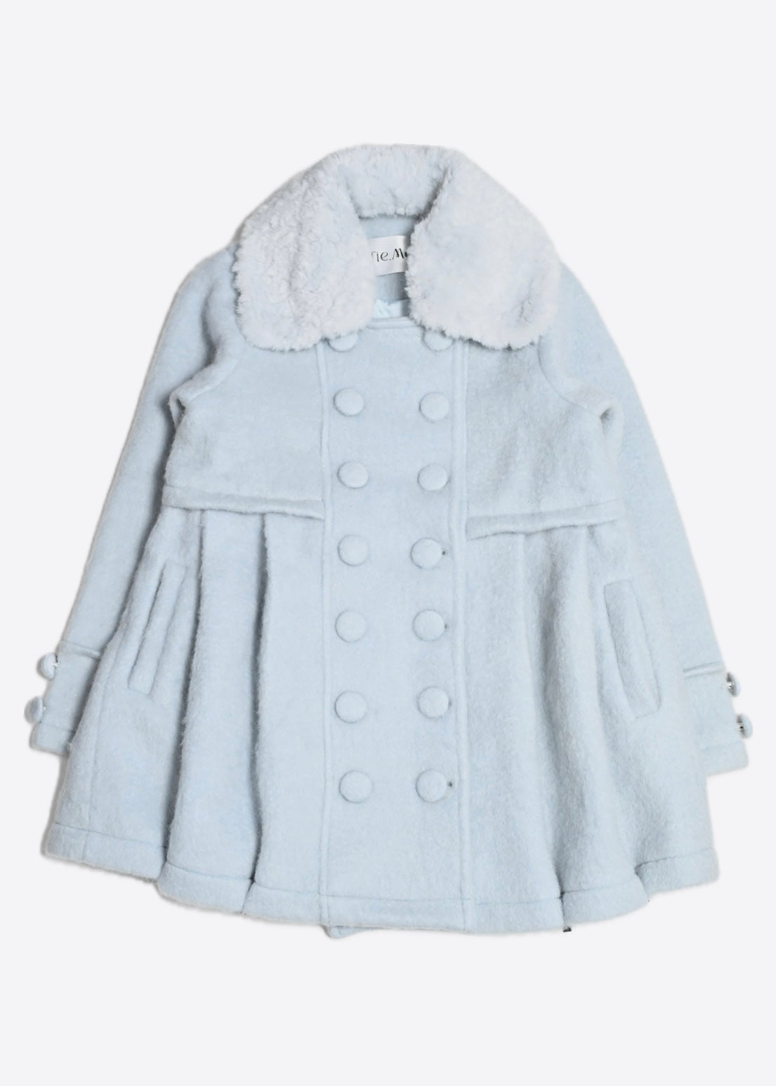 grace fur collar wool long coat