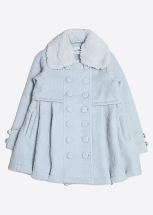 grace fur collar wool long coat