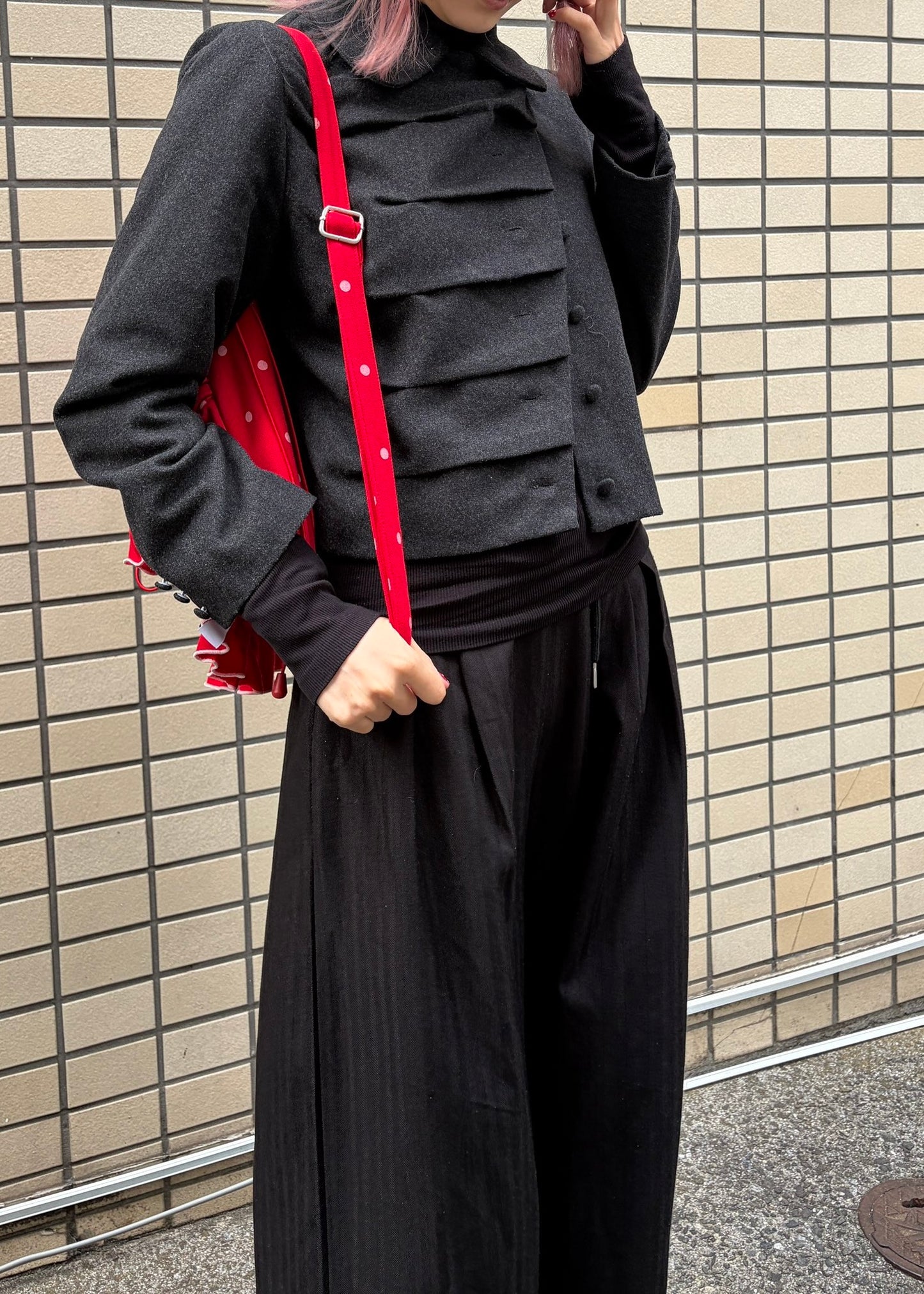button up wool jacket