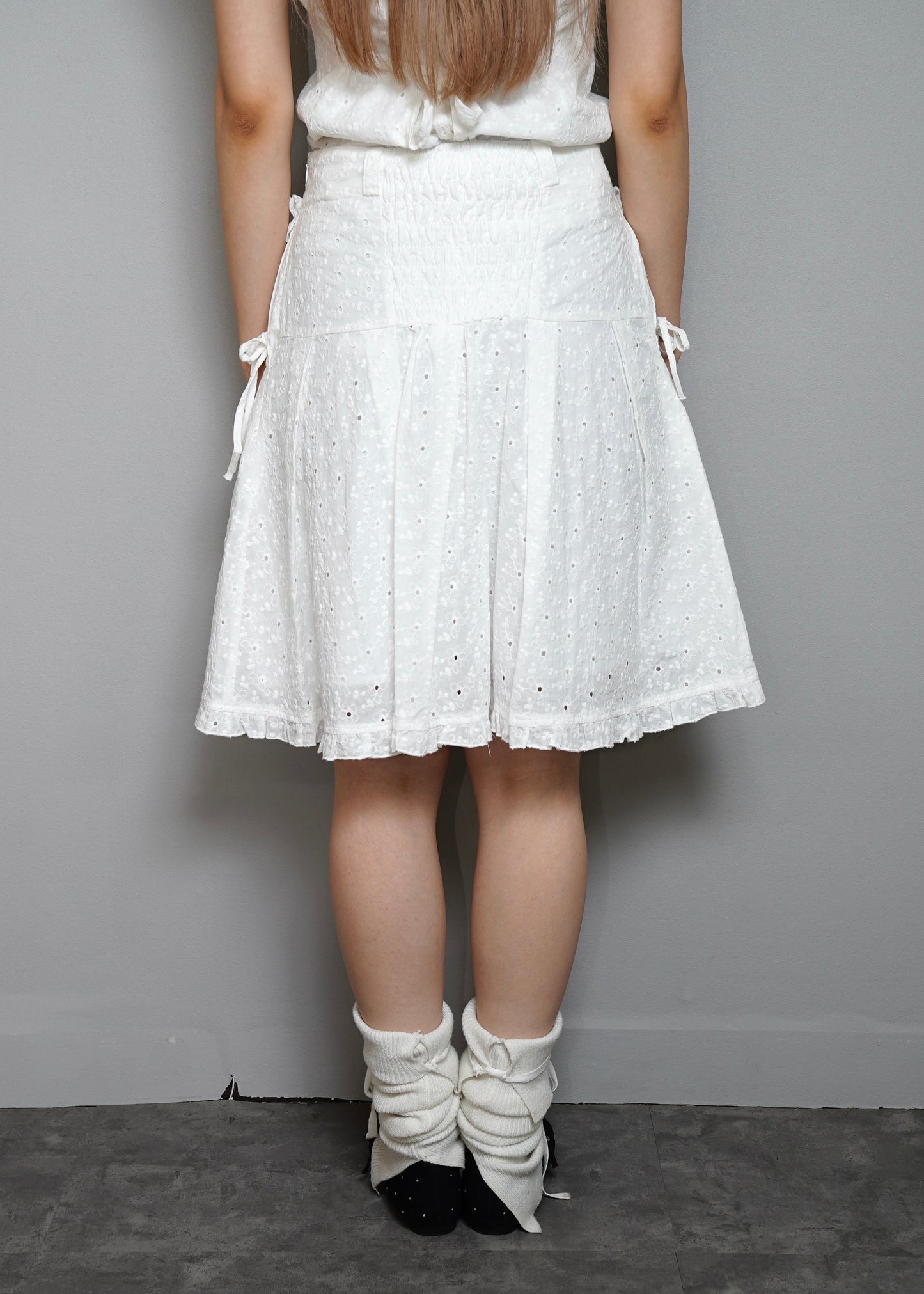 pleated cargo floral skirt