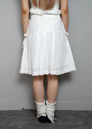 pleated cargo floral skirt
