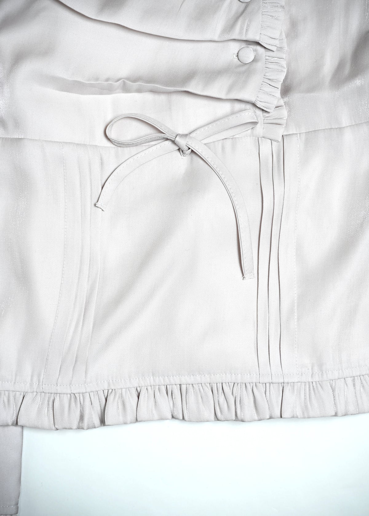 button up shimmer blouse