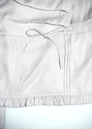 button up shimmer blouse