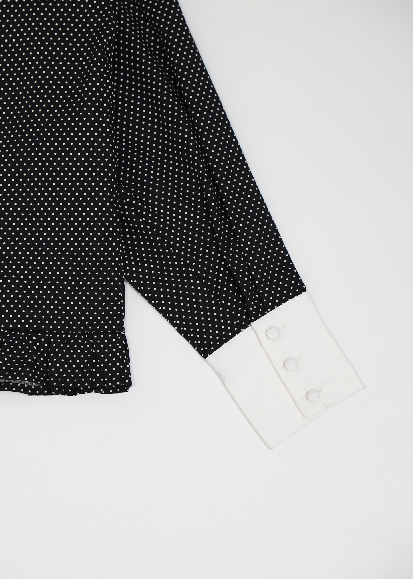 button up frill blouse-DOT