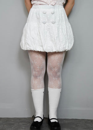cotton dot stitch balloon skirt