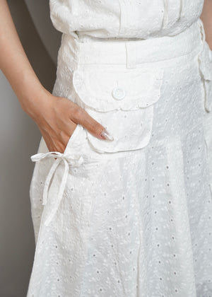 pleated cargo floral skirt