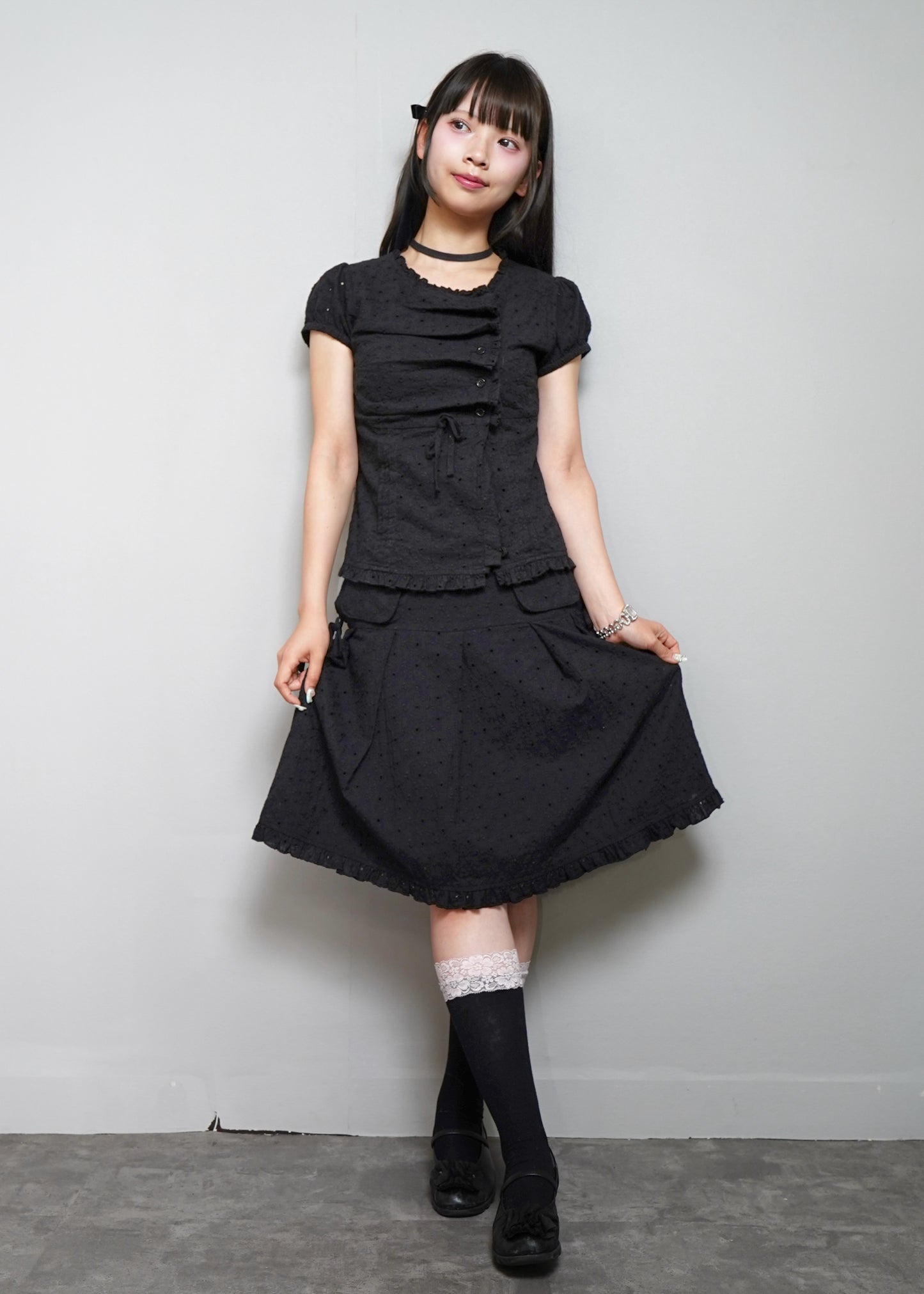 pleated cargo floral skirt