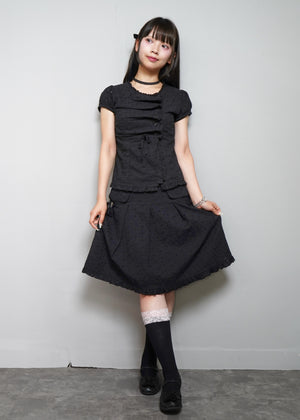 pleated cargo floral skirt