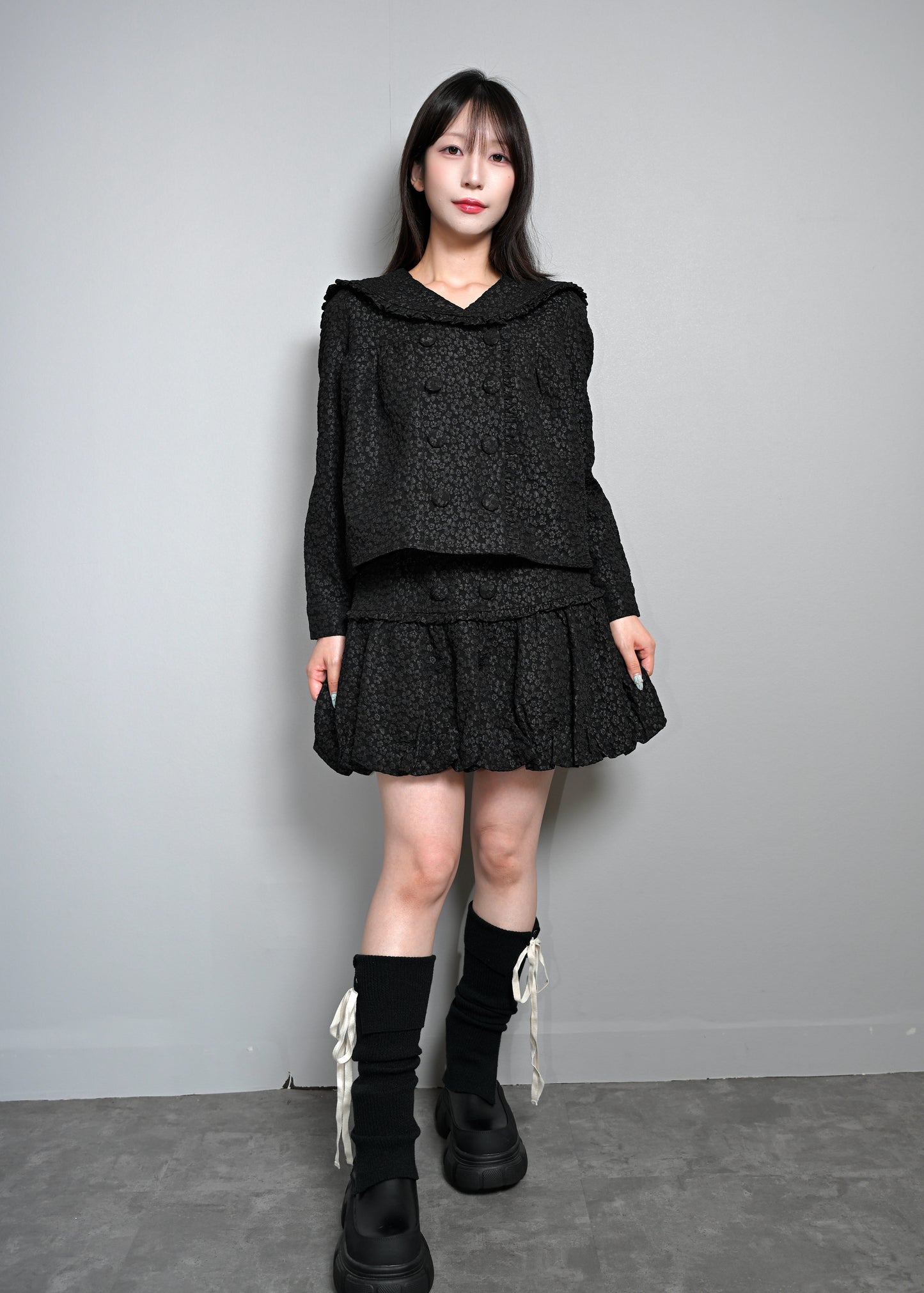【8月下旬発送】glossy bloom balloon skirt