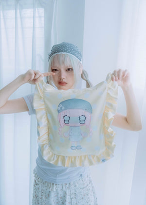 【HUHUEE】gallery girl satin frill bag
