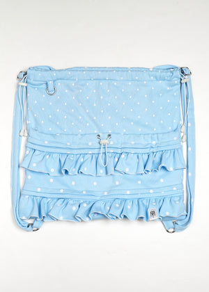 dot frill knapsack-pink&blue
