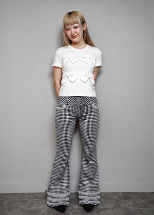 vintage lace gingham pants