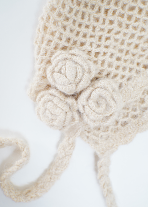 handmade rose beanie
