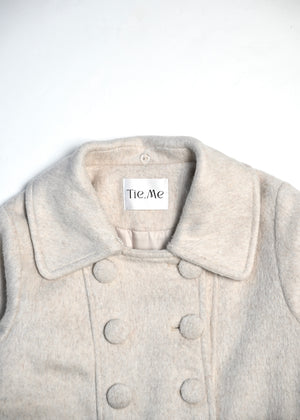grace fur collar wool long coat