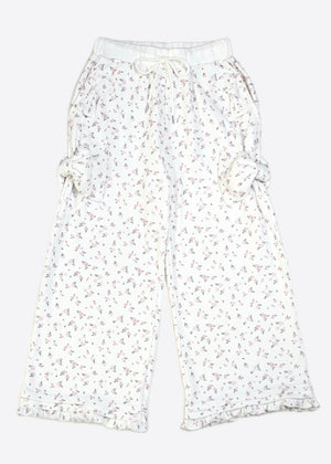 flower waffle ribbonful lounge pants