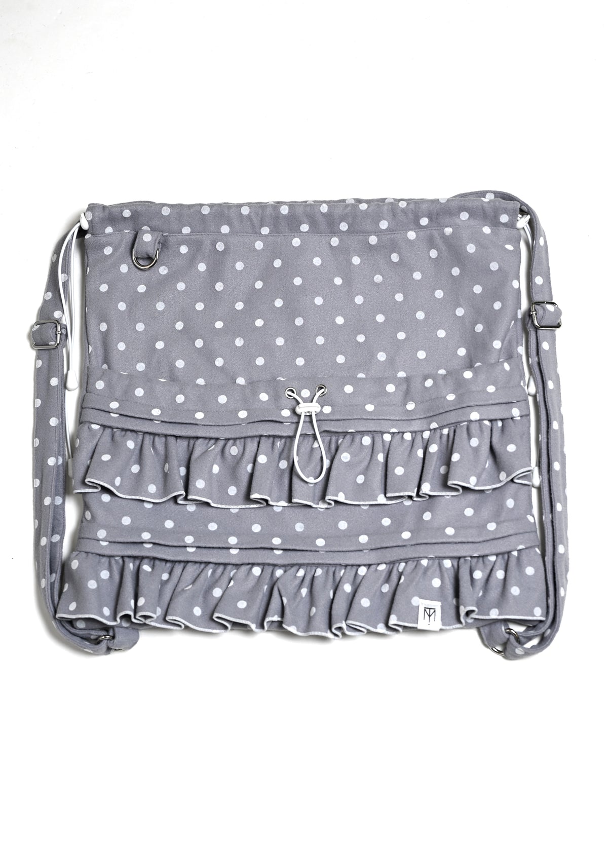 velvet dot woolly frill knapsack