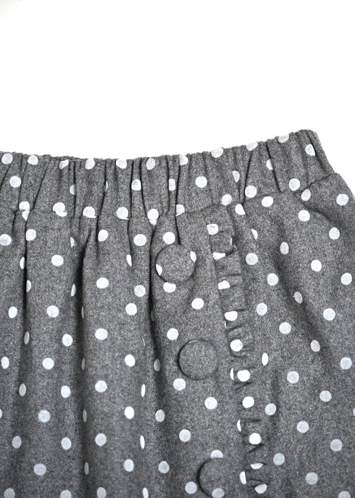 button frill wool dot skirt
