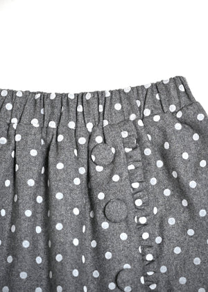 button frill wool dot skirt