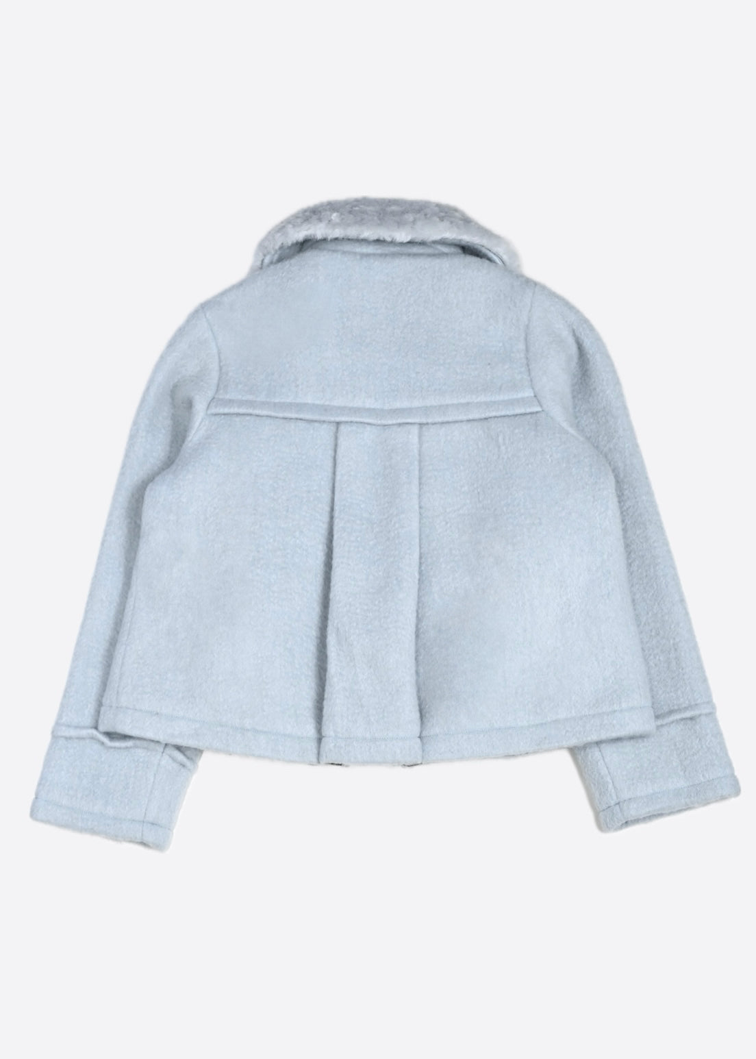 grace fur collar wool coat