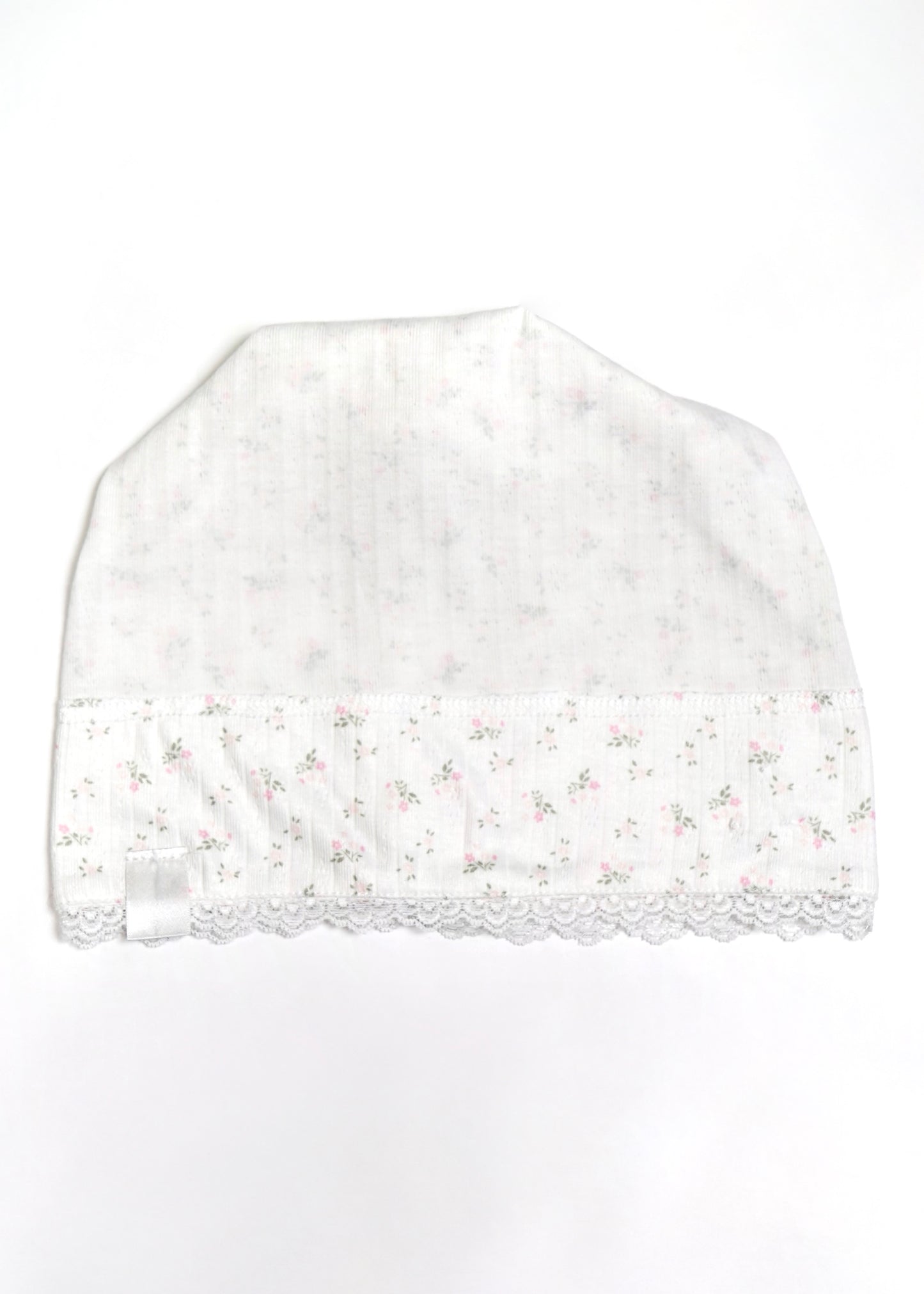 flower button lace beanie