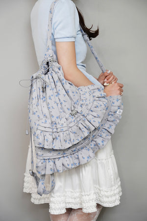 flower waffle frill knapsack
