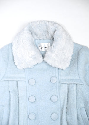 grace fur collar wool long coat