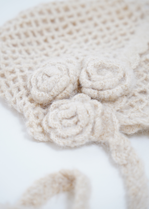 handmade rose beanie