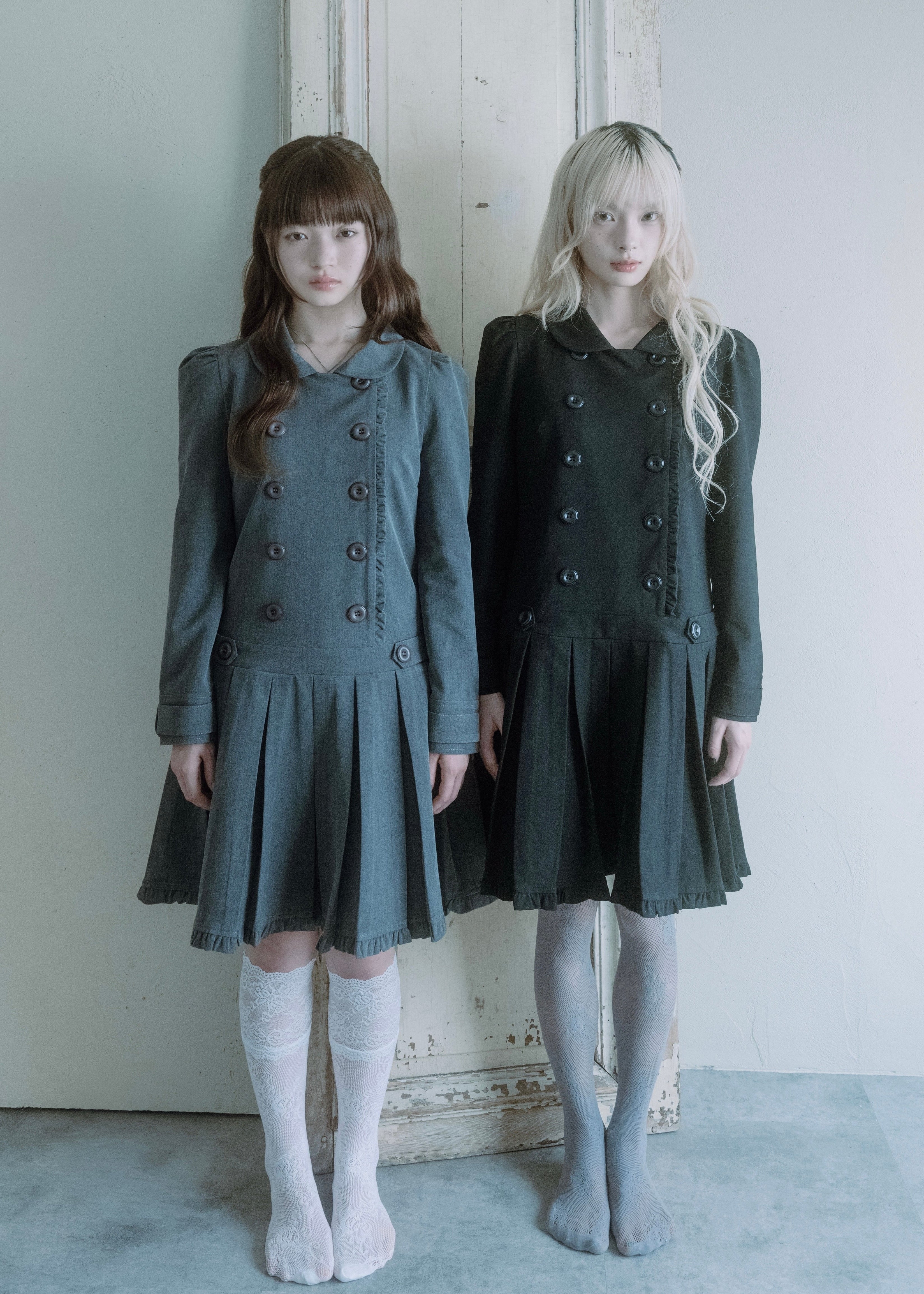 【新品】Tie.Me double-zip pleated one-piece ONE-PIECE – Tie.Me