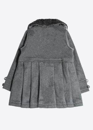grace fur collar wool long coat