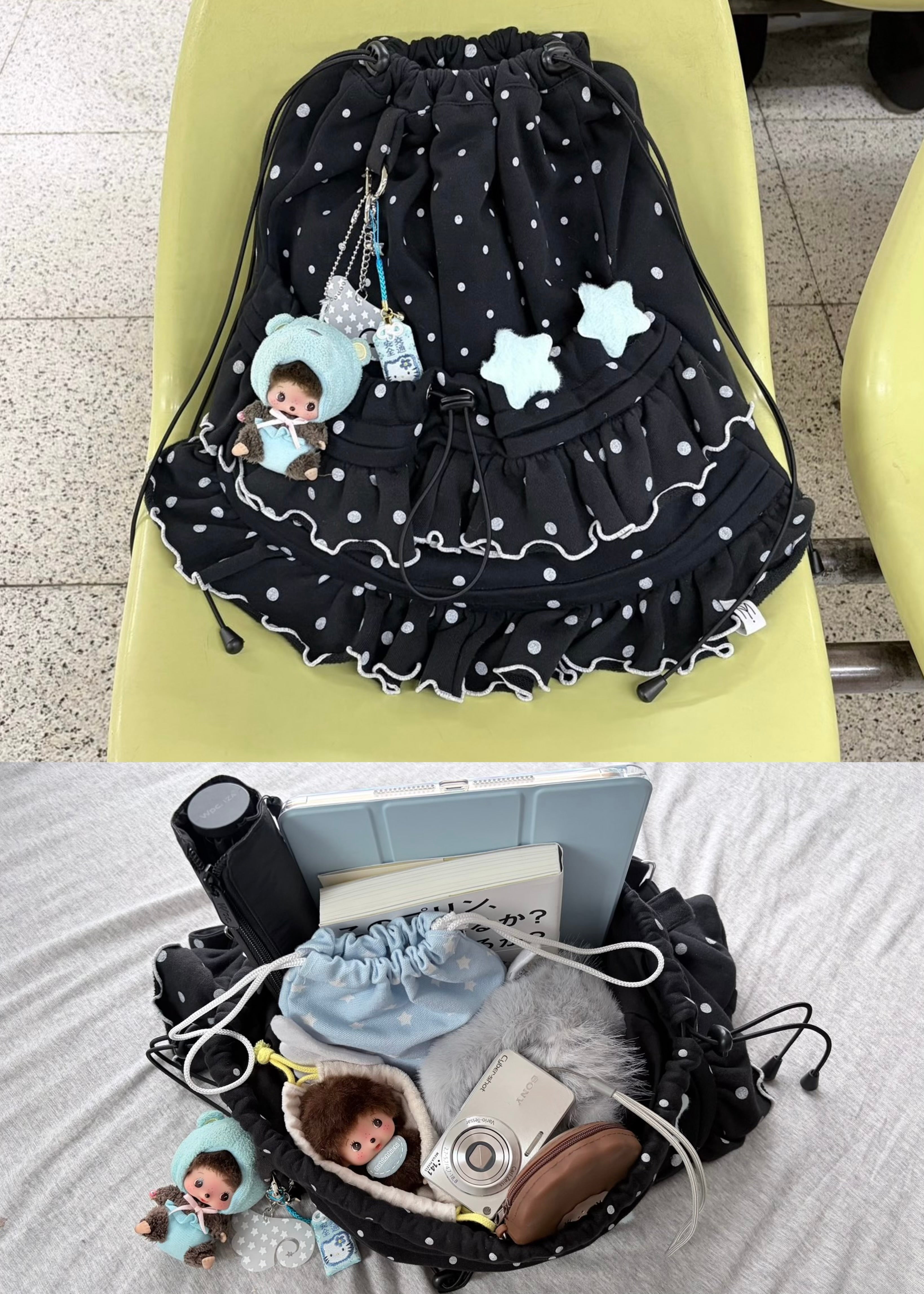 dot frill knapsack – Tie.Me
