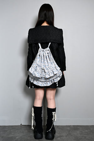 flower waffle frill knapsack