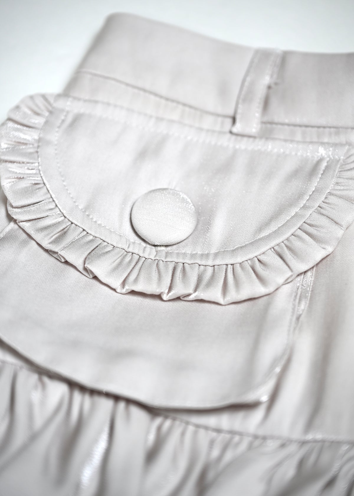cargo frill shimmer tiered skirt